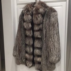 Silver Fox Fur Coat